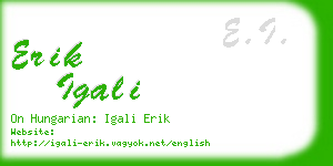 erik igali business card